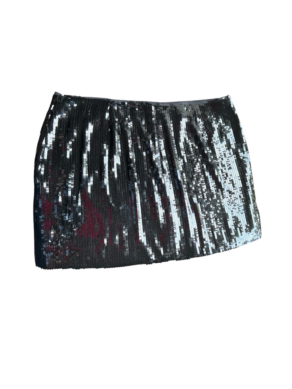 J.Crew Sequin Mini Skirt Black Silver Size 22 Night Out Summer Party